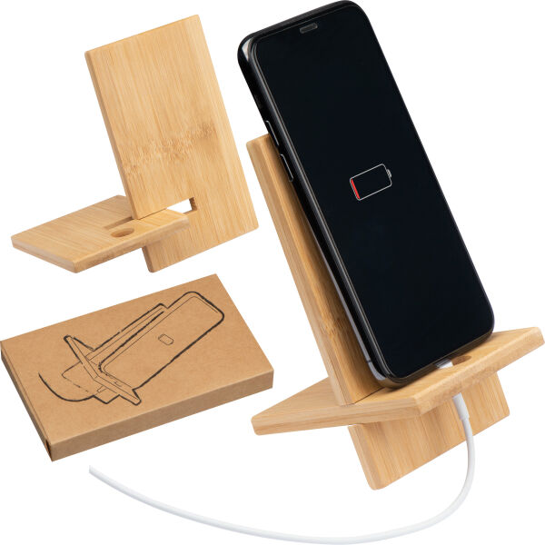 Mobiele telefoonhouder van bamboe