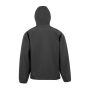 3-laagse gerecycleerde softshell met capuchon voor heren black S