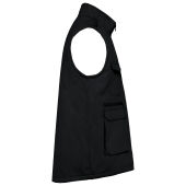 Gewatteerde uniseks bodywarmer van polykatoen multizakken Black L