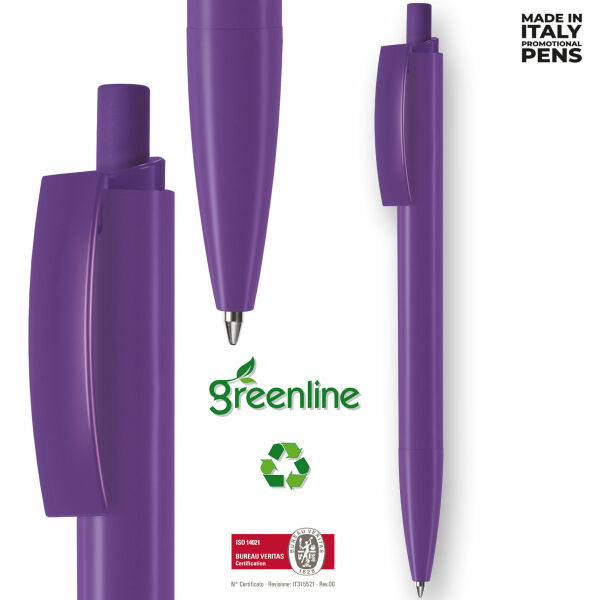 Balpen Erga e-Progress Recycled Paars - Zwarte inkt Balpen Erga e-Progress Recycled Paars - Zwarte inkt