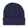 Nilton's Gebreide muts met rond label - Navy