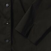 RUS Ladies ¾ sl. Fitted Stretch Shirt, Black, XS