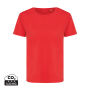 Iqoniq Yala dames lichtgewicht gerecycled katoen t-shirt, luscious red (XL)
