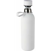 Gerecycled roestvrijstalen dubbelwandige drinkfles (500 ml) Sena zwart