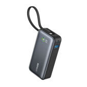 Anker Nano Powerbank 30 W, met ingebouwde USB-C-kabel, zwart