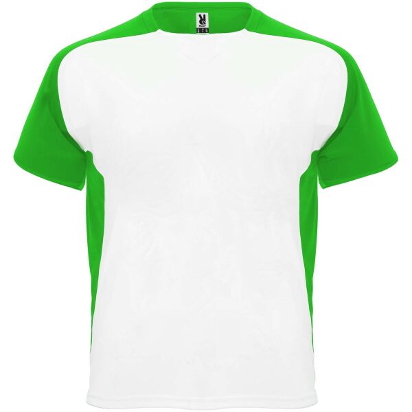 Bugatti unisex sportshirt met korte mouwen - Wit/Varen groen - roly-2XL Bugatti unisex sportshirt met korte mouwen - Wit/Varen groen - roly-2XL