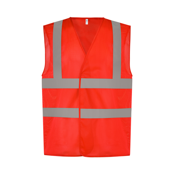 Hoge zichtbaarheid hesje van gaas Red XXL Hoge zichtbaarheid hesje van gaas Red XXL