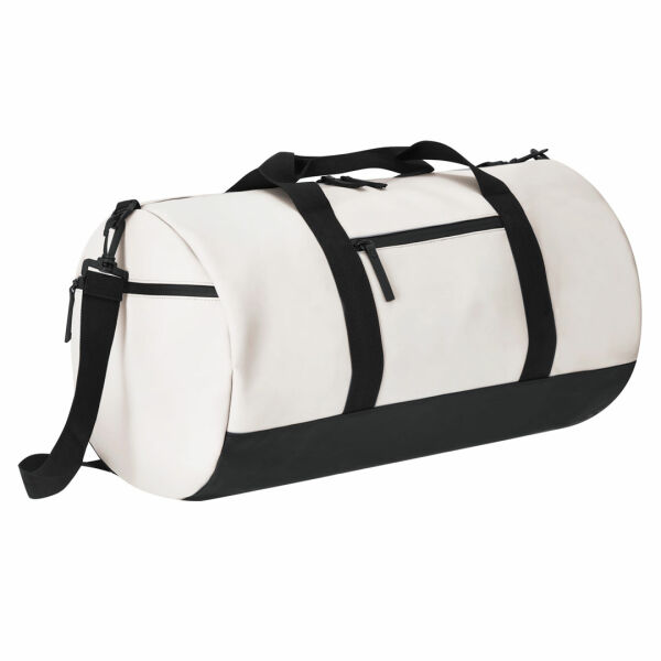 Ronde weekendtas Sukar | PU | Ø28×51 cm | Zijvak met rits | Beige Ronde weekendtas Sukar | PU | Ø28×51 cm | Zijvak met rits | Beige