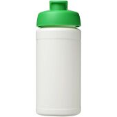 Baseline Rise 500 ml drinkfles met klapdeksel - Wit/Groen