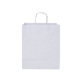 Papieren tas wit en ecru 180x230x80 mm
