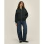 Fronter - Oversized rits hoodie in een gerecycled katoen blend - Black (XS)