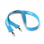 Polyester Pantone-gematchte zeefdruk keycord met 2 clips