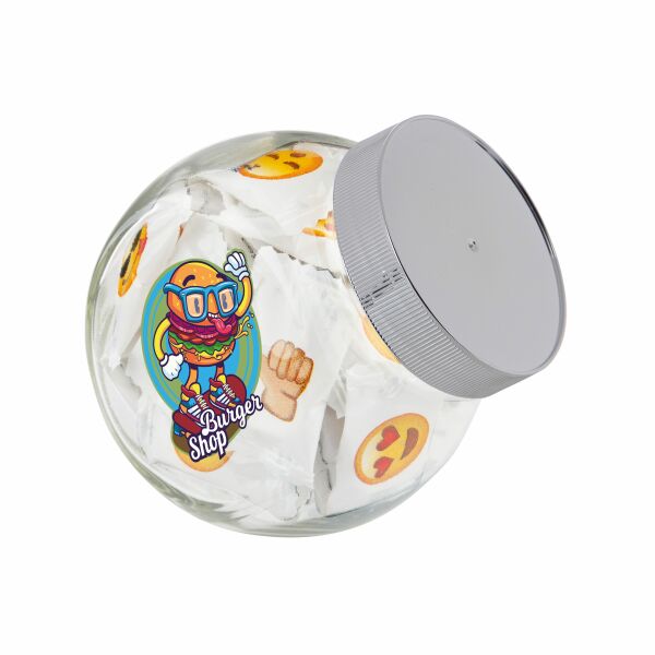 Kleine glazen snoeppot