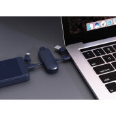 Urban Vitamin Dublin 100W 4 -in-1 keychain cable, blauw