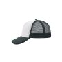 5 Panel Polyester Mesh Cap white/graphite one size