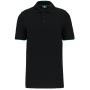 Contrasterende polo Day To Day korte mouwen Black / Kelly Green S