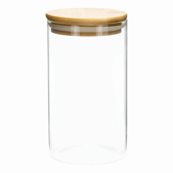 Glazen voorraadpot ECO STORAGE M, kruiden enz., inhoud ca. 700 ml.