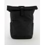 Premium Recycled Roll Top Backpack - Black - One Size