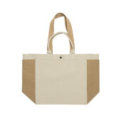 BEAU AWARE™ 400gsm recycled canvas all-round shopper, gebroken wit
