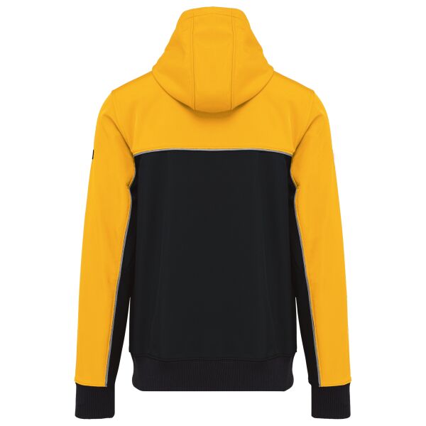 3-laags unisex softshelljas in twee kleuren Black / Yellow 4XL 3-laags unisex softshelljas in twee kleuren Black / Yellow 4XL