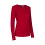 Interlock T-shirt | lange mouw | dames - Rood, S