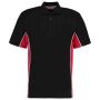 Track Poly/Cotton Piqué Polo Shirt, Black/Red, 3XL, Kustom Kit