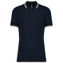Herenpolo met korte mouwen en contrasterende bies Navy / White S