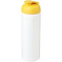 Baseline® Plus grip 750 ml sportfles met flipcapdeksel - Wit/Geel