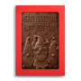 3D Kerst chocoladekaart kerstman