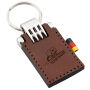 Sleutelhanger P02608, Leder, Bruin