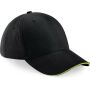 Athleisure 6 Panel Cap black/lime green one size