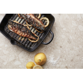 VINGA Monte geëmailleerde grillpan, zwart
