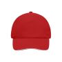 5 Panel Sandwich Cap red/white