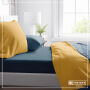 Fitted sheet Single beds - Indigo Blue