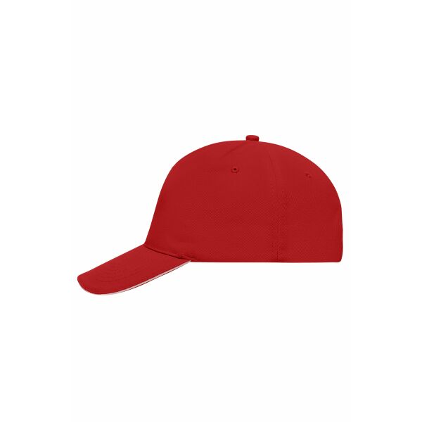 5 Panel Sandwich Cap red/white one size 5 Panel Sandwich Cap red/white one size
