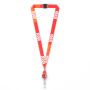 Polyester sublimatie lanyard met badge reel met metalen krimp Polyester sublimatie lanyard met badge reel met metalen krimp