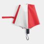 Opvouwbare, uit 2 secties bestaande manueel te openen paraplu REGULAR rood, wit