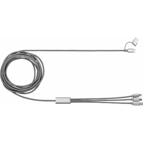 BrandCharger Trident 2+ oplaadkabel gun metal BrandCharger Trident 2+ oplaadkabel gun metal