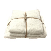 Bo Weevil - Iris -Handdoekenset Biokatoen - Natural white