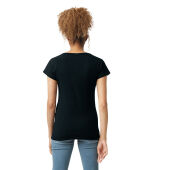Gildan T-shirt V-Neck SoftStyle SS for her 36 Black-2XL