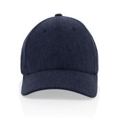 Milo AWARE™ recycled heather 6 paneel cap 200gr, donkerblauw