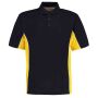 Track Poly/Cotton Piqué Polo Shirt, Navy/Mid Yellow, 3XL, Kustom Kit