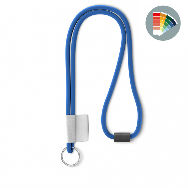 Polyester 2-kleurige koord-lanyard met full color label Polyester 2-kleurige koord-lanyard met full color label
