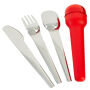 Bestekset RE98-CUTLA - rood, zilver