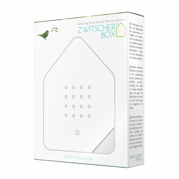 Huisje met vogelgeluiden | Zwitscherbox | Wit Huisje met vogelgeluiden | Zwitscherbox | Wit