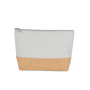 Etui van katoencanvas en jute Snow Grey / Natural One Size