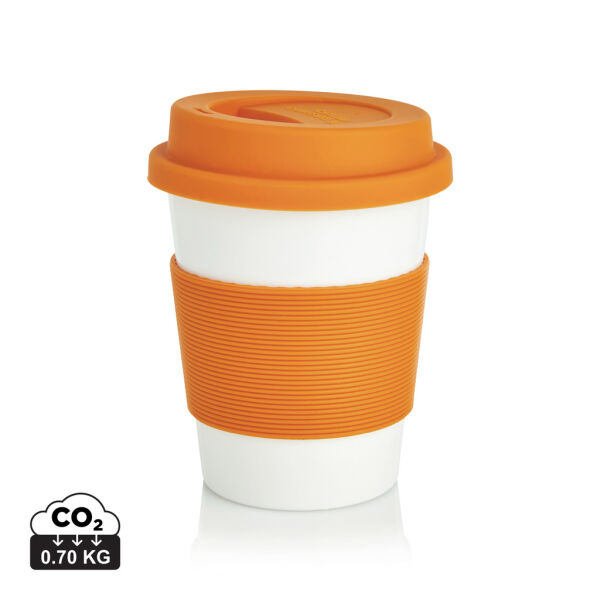 PLA koffiemok, oranje, wit PLA koffiemok, oranje, wit
