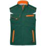 Workwear Softshell Padded Vest - COLOR - dark green/orange 6XL