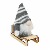 FROSTY SLEIGH - Kabouter op houten slee - Grijs