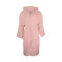 T1-Bvelour Velour Bathrobe Hooded - Salmon